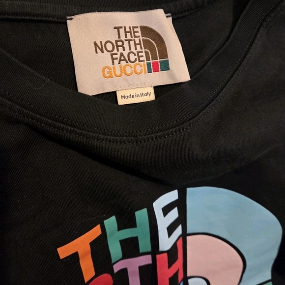 GUCCI x The North Face (Unisex) T-shirt Black Size Small (EUC) - Picture 3 of 5